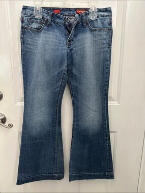 Express Stella Fit & Flare Lower Rise Flare Jeans - Vintage Y2K 8S